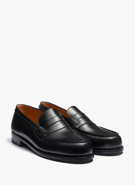 J.M. Weston Leder Loafers — Schwarz