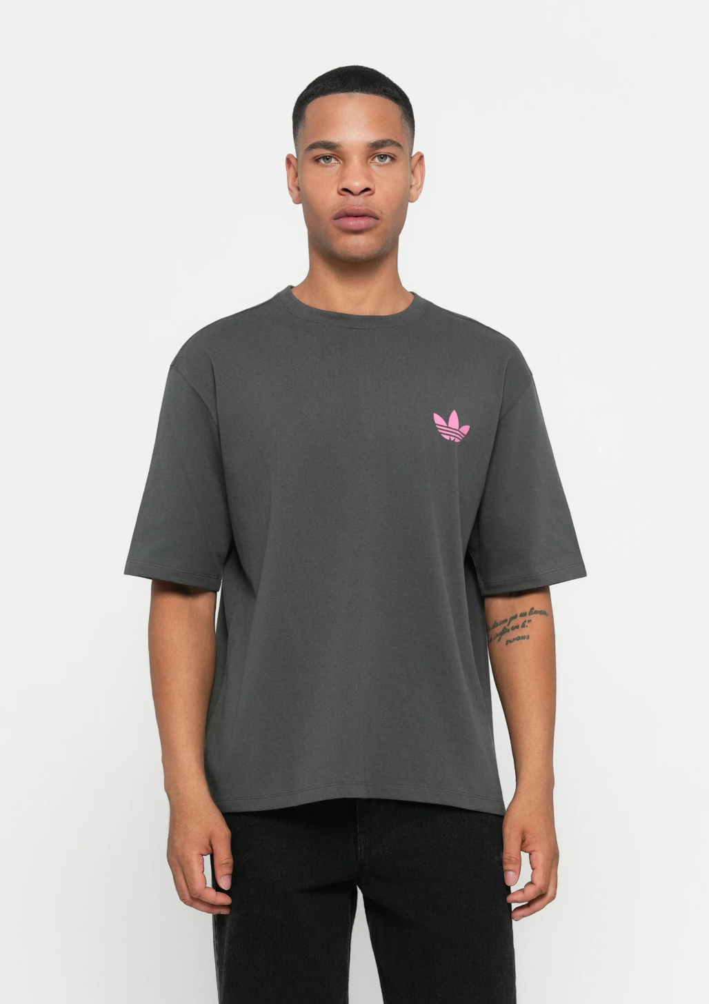 T-Shirt - print adidas Originals LINE UP TEE UNISEX - grey six