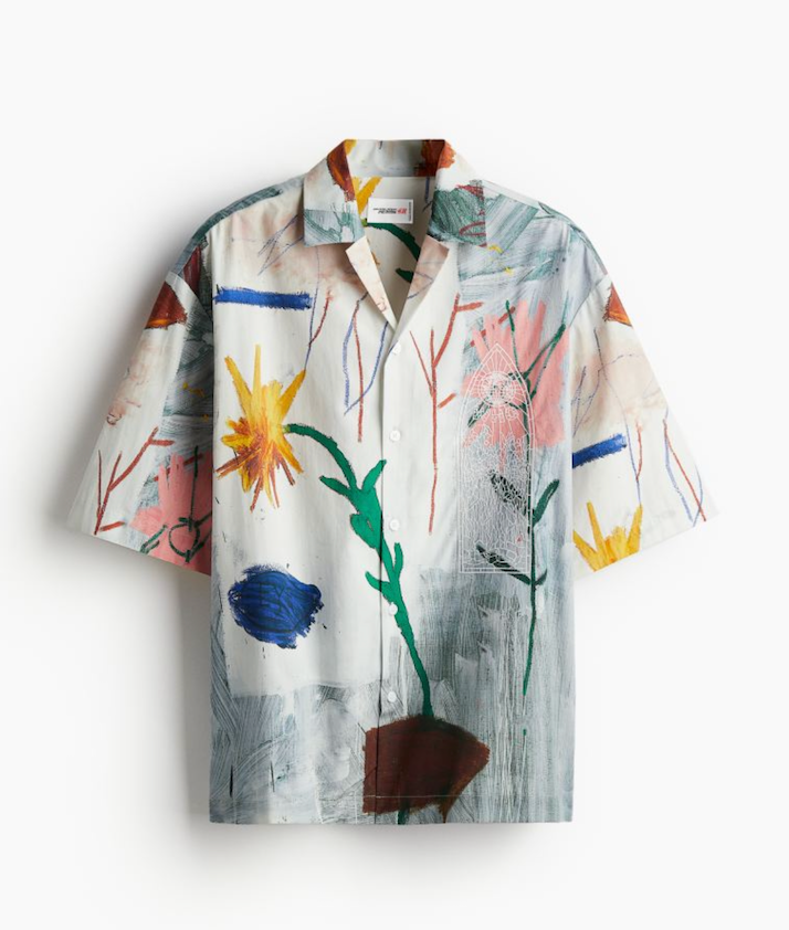 Chemise décontractée en coton Basquiat x H&M
