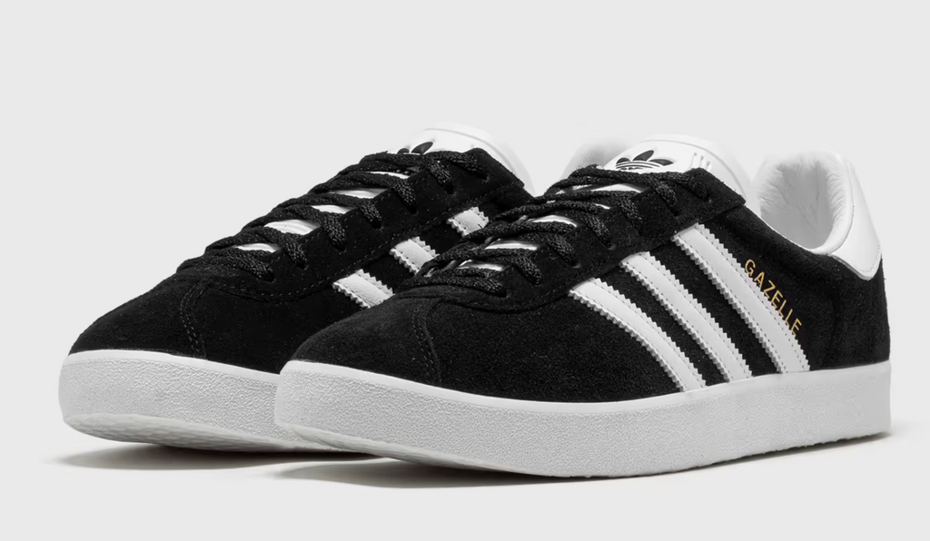 Adidas GAZELLE 85 – Noir / Blanc / Or