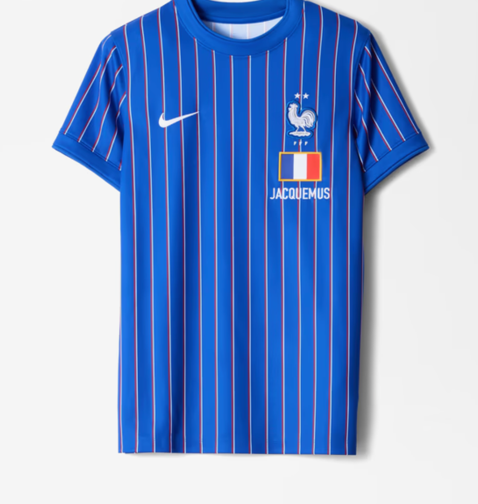 Nike x Jacquemus x France Pre Match Jersey Blue Stripe