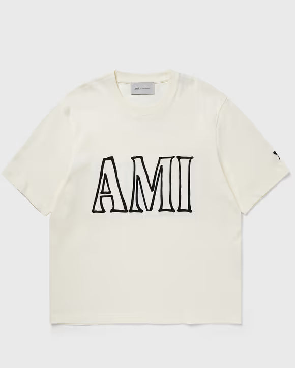 T-SHIRT AMI Paris COUPE DROITE MANCHES COURTES