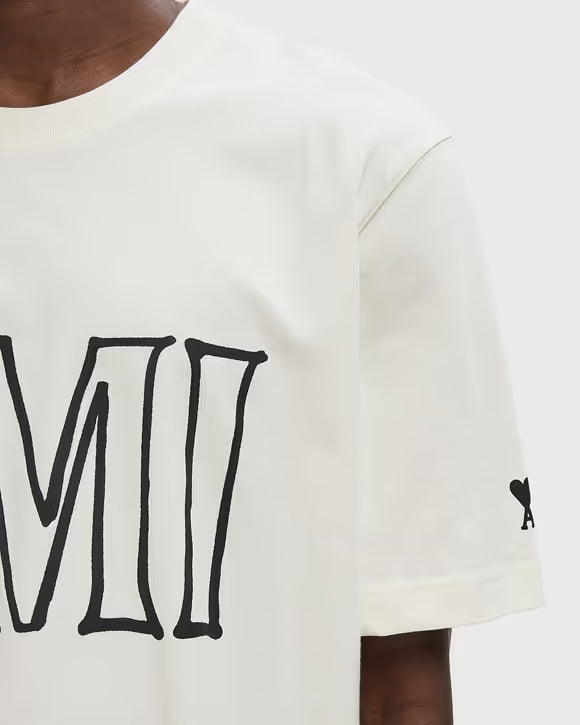 T-SHIRT AMI Paris COUPE DROITE MANCHES COURTES