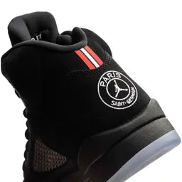 Air Jordan 5 Retro × PSG — Schwarz / Rot / Weiß