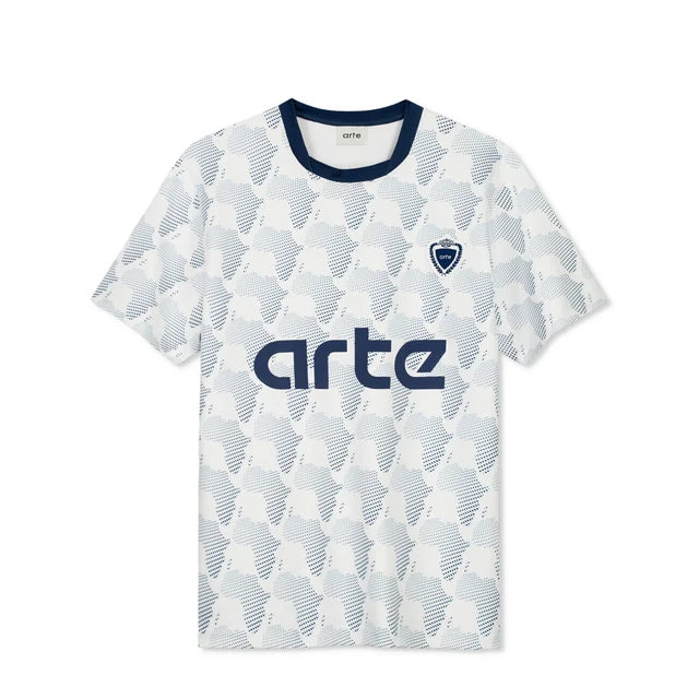 T-shirt – ARTE Football – Blanc et Bleu Marine