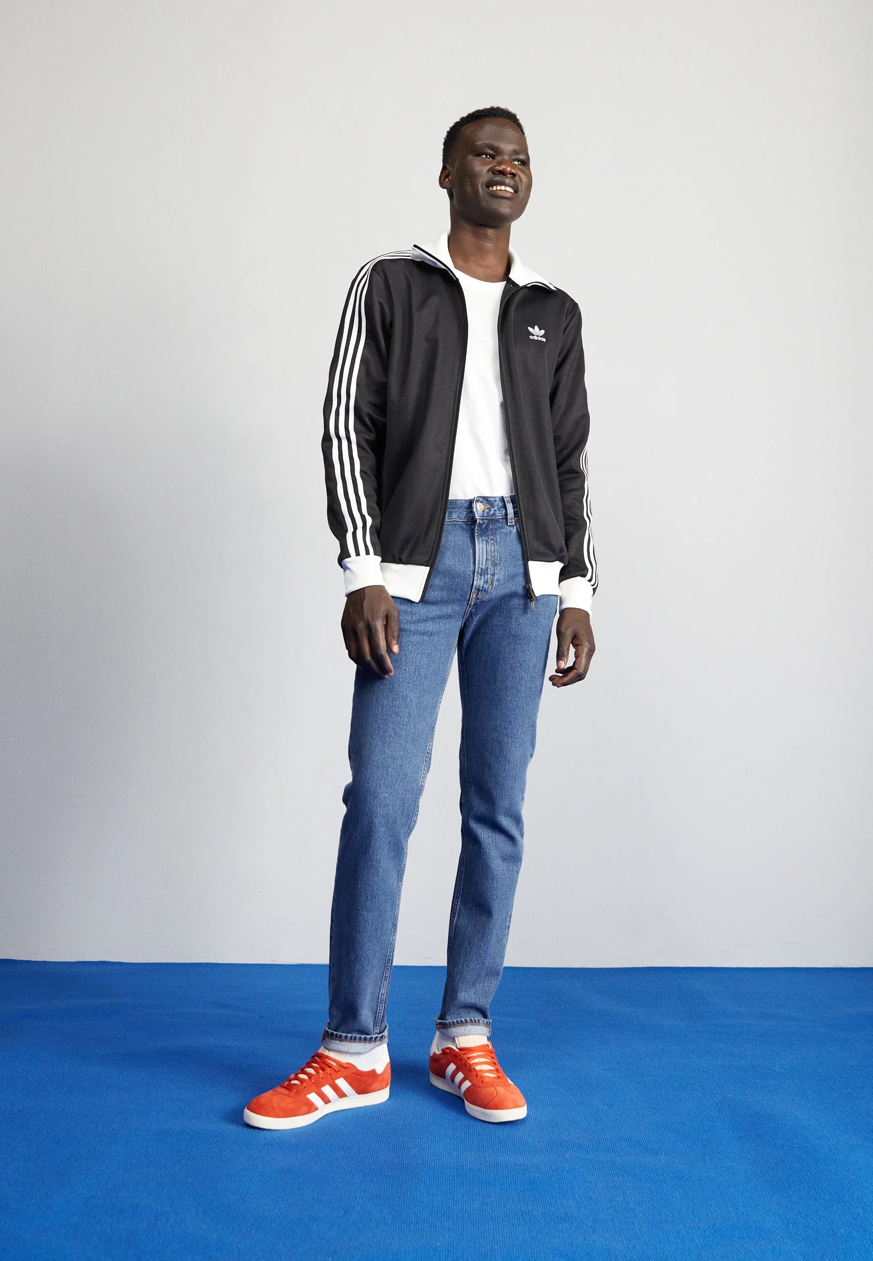 adidas Originals Sweatjacke - noir/blanc/écarlate blanc